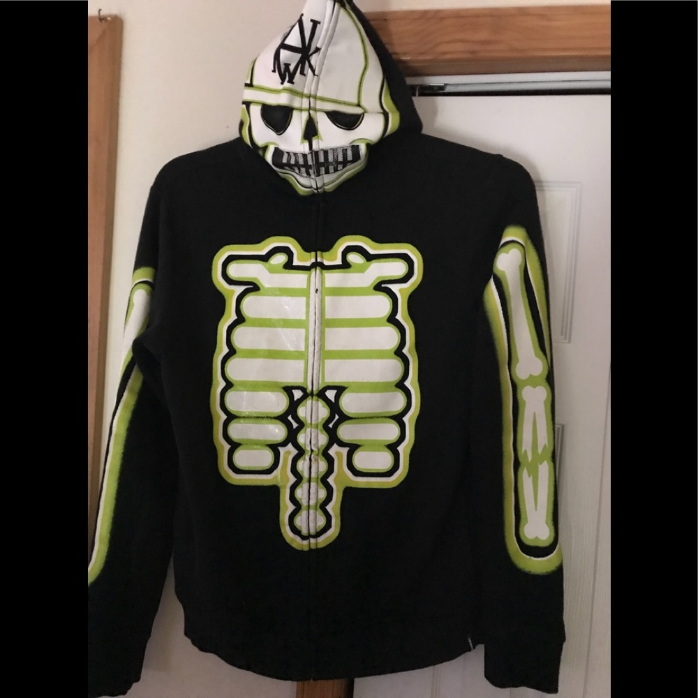 Tony Hawk zip up face hoodie